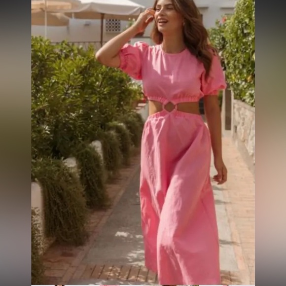 MINKPINK Pink Cut Out Maxi Dress - Picture 3 of 11